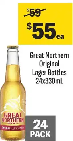 Coles Great Northern Original Lager Bottles offer