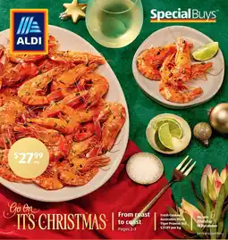 ALDI Fresh Cooked Australian Black Tiger Prawns offer