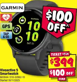 JB Hi-Fi Vivoactive 5 Smartwatch offer