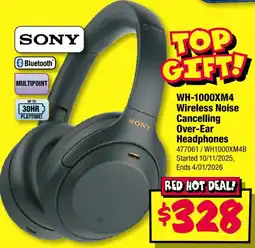 JB Hi-Fi Wh-1000xm4 wireless noise cancelling over-ear headphones offer