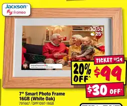JB Hi-Fi 7" smart photo frame 16gb white oak offer