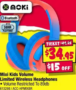 JB Hi-Fi Mixi Kids Volume Limited Wireless Headphones offer
