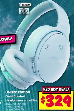 JB Hi-Fi Limited edition quietcomfort Headphones in Ice Blue offer