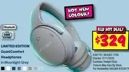 JB Hi-Fi Limited edition quietcomfort headphones in Moonlight Grey offer
