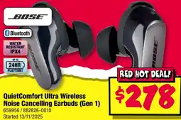 JB Hi-Fi QuietComfort Ultra Wireless Noise Cancelling Earbuds Gen 1 offer