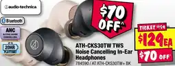 JB Hi-Fi Ath-cks30tw tws noise cancelling in-ear headphones offer