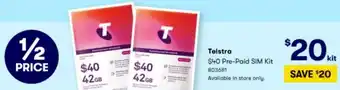 BIG W Telstra Pre-Paid Sim Kit offer