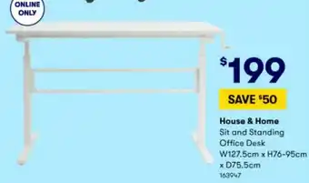 BIG W House & Home Sit And Standing Office Desk offer