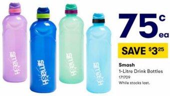 BIG W Smash 1 Litre Drink Bottles offer