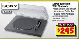 JB Hi-Fi Stereo Turntable With Bluetooth offer