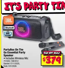 JB Hi-Fi PartyBox On The Go Essential Party Speaker offer
