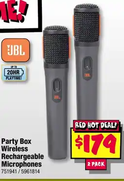 JB Hi-Fi Party Box Wireless Rechargeable Microphones offer