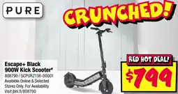 JB Hi-Fi Escape+ Black 900W Kick Scooter offer