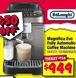 JB Hi-Fi Magnifica Evo Fully Automatic Coffee Machine offer