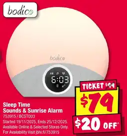 JB Hi-Fi Sleep Time Sounds & Sunrise Alarm offer