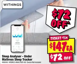 JB Hi-Fi Sleep Analyser - Under Mattress Sleep Tracker offer