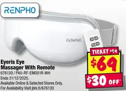 JB Hi-Fi Eyeris Eye Massager With Remote offer