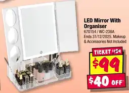 JB Hi-Fi LED Mirror With Organiser offer