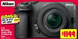 JB Hi-Fi Nikon Mirrorless Camera With VR Lens offer