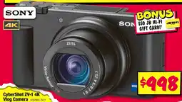 JB Hi-Fi CyberShot ZV-1 4K Vlog Camera offer