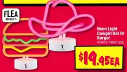 JB Hi-Fi Neon Light Cowgirl Hat Or Burger offer