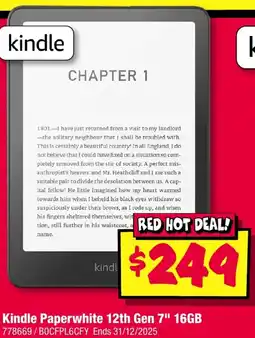 JB Hi-Fi Kindle Paperwhite 12th Gen 16GB offer