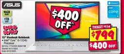 JB Hi-Fi Vivobook Notebook offer