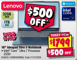 JB Hi-Fi Ideapad Slim 5 Notebook offer