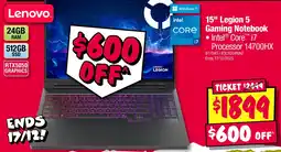 JB Hi-Fi Legion 5 Gaming Notebook offer