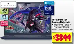 JB Hi-Fi Aurora 16X Gaming Notebook offer