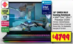 JB Hi-Fi Omen max gaming notebook offer