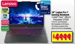 JB Hi-Fi Legion Pro 7 Gaming Notebook offer