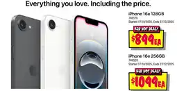 JB Hi-Fi iPhone 16e 256GB offer