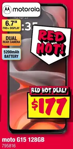 JB Hi-Fi moto G15 128GB offer