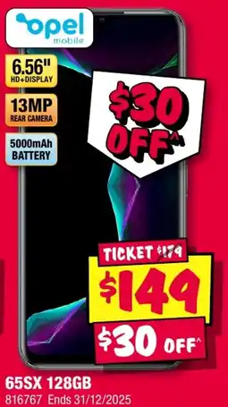 JB Hi-Fi 65SX 128GB offer