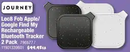 JB Hi-Fi Journey loc8 fob apple/ google find my rechargeable bluetooth tracker 2 pack offer
