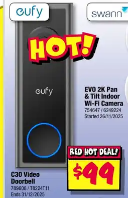JB Hi-Fi C30 Video Doorbell offer