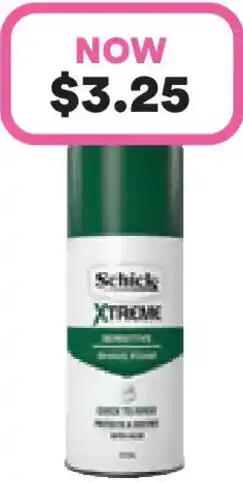 Priceline Schick Xtreme Sensitive Shave Foam offer