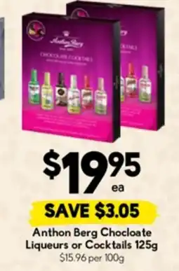Drakes Anthon Berg Chocloate Liqueurs or Cocktails offer