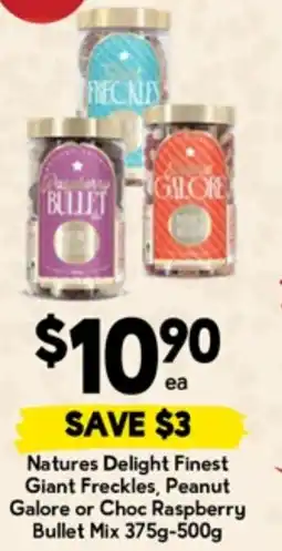 Drakes Natures delight finest giant freckles, peanut galore or choc raspberry bullet mix offer