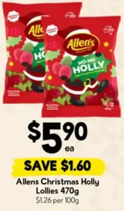 Drakes Allens christmas holly lollies offer