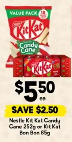 Drakes Nestle kit kat candy cane or kit kat bon bon offer