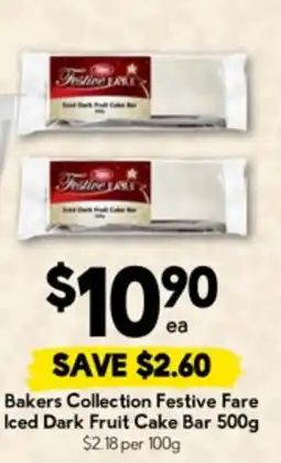 Drakes Bakers collection festive fare iced dark fruit cake bar offer