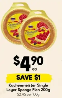 Drakes Kuchenmeister single layer sponge flan offer