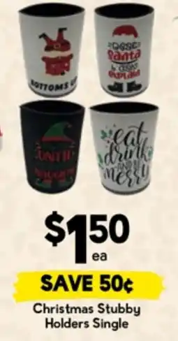 Drakes Christmas stubby holders single offer