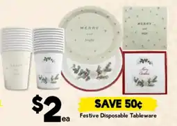 Drakes Festive disposable tableware offer