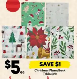 Drakes Christmas flannelback tablecloth offer