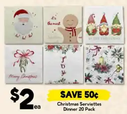 Drakes Christmas serviettes dinner offer