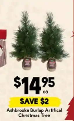 Drakes Ashbrooke burlap artifical christmas tree offer