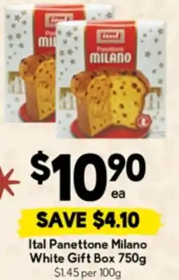 Drakes Ital panettone milano white gift box offer